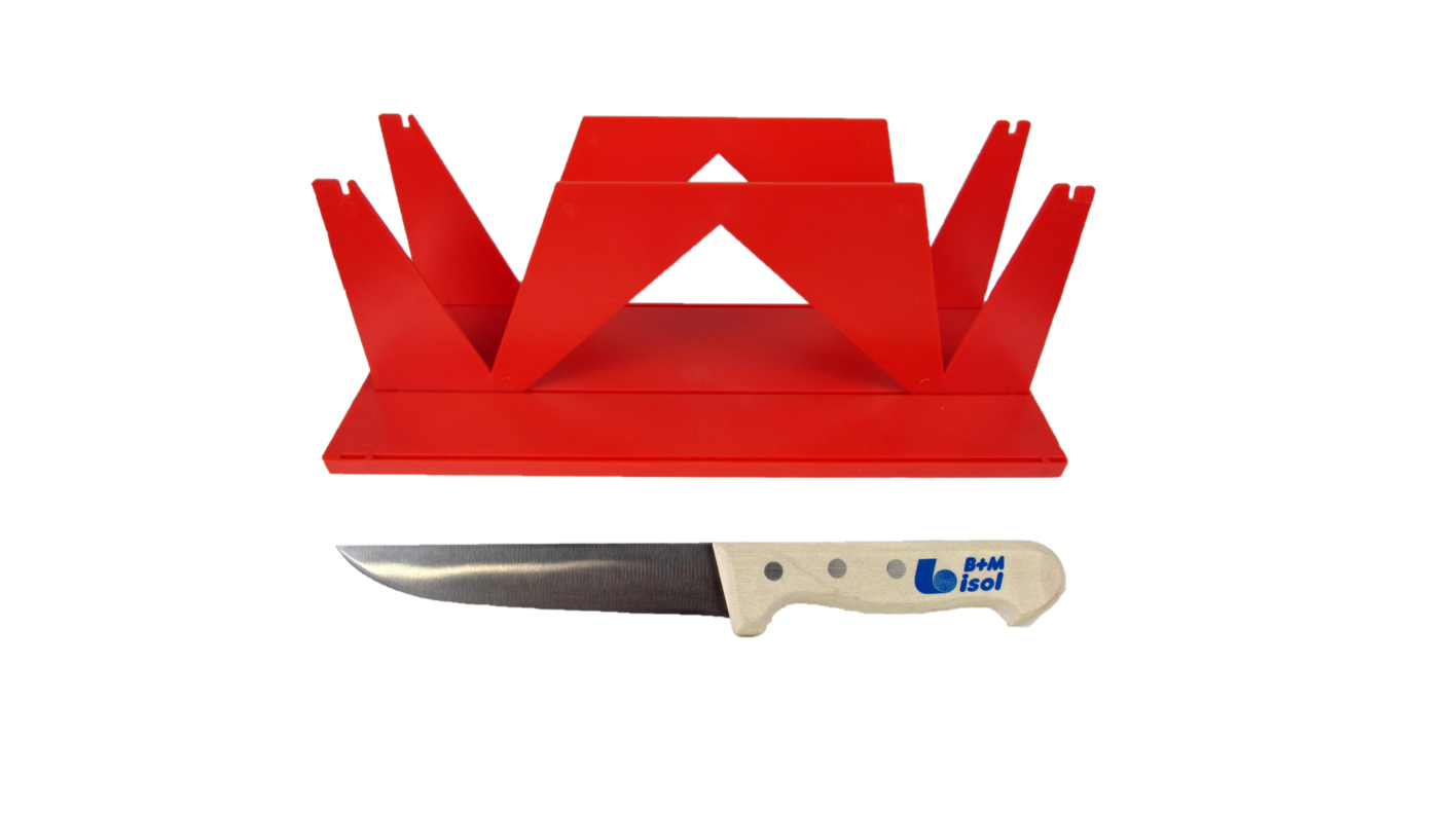 Gehrungslade mit Messer